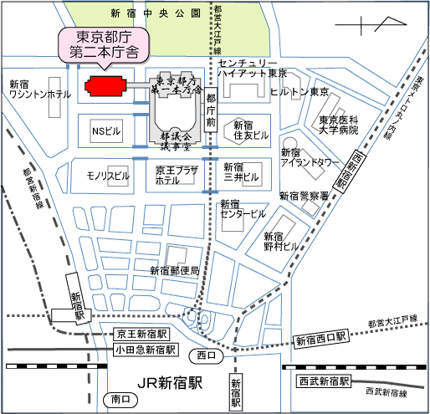 東京都庁第二本庁舎　案内図