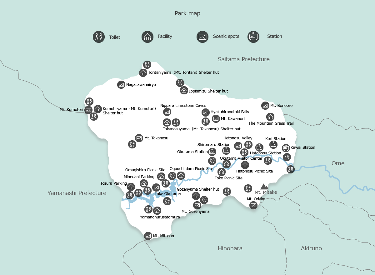 map of Okutama