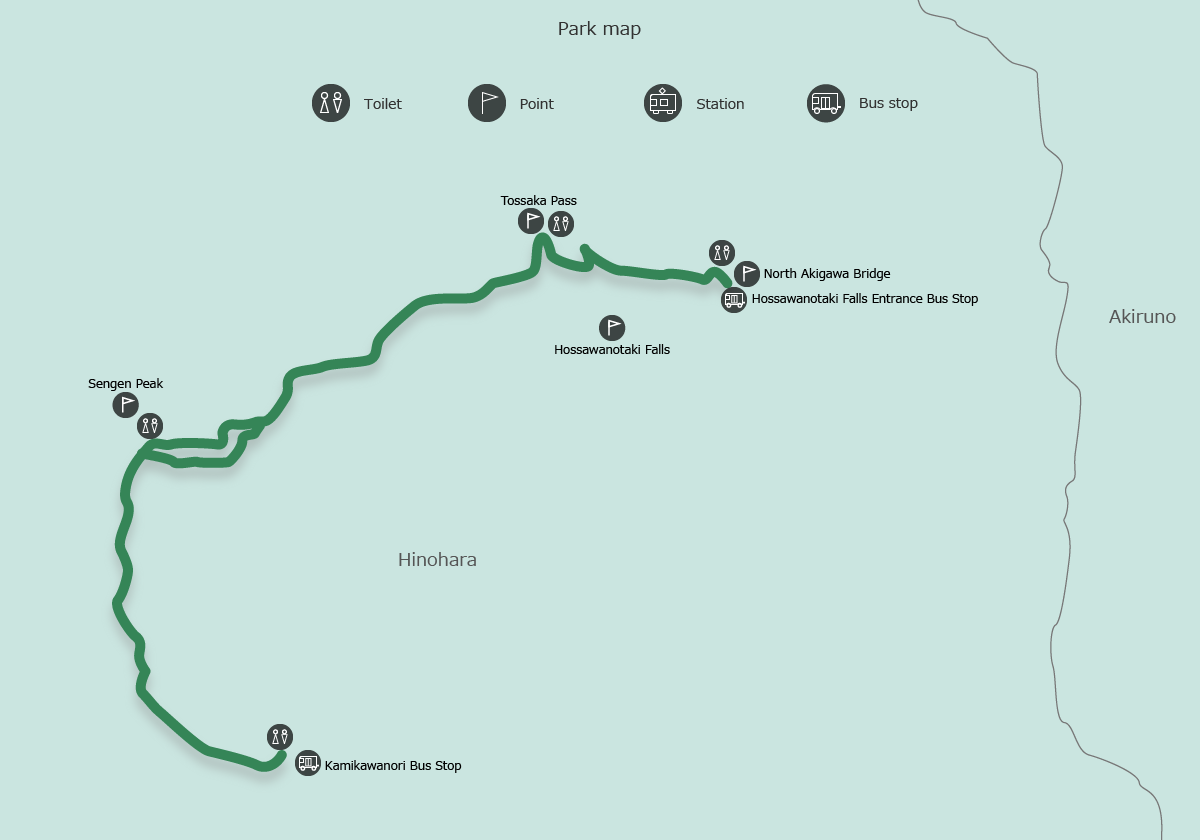 map of The History Trail (Rekishi no michi) 