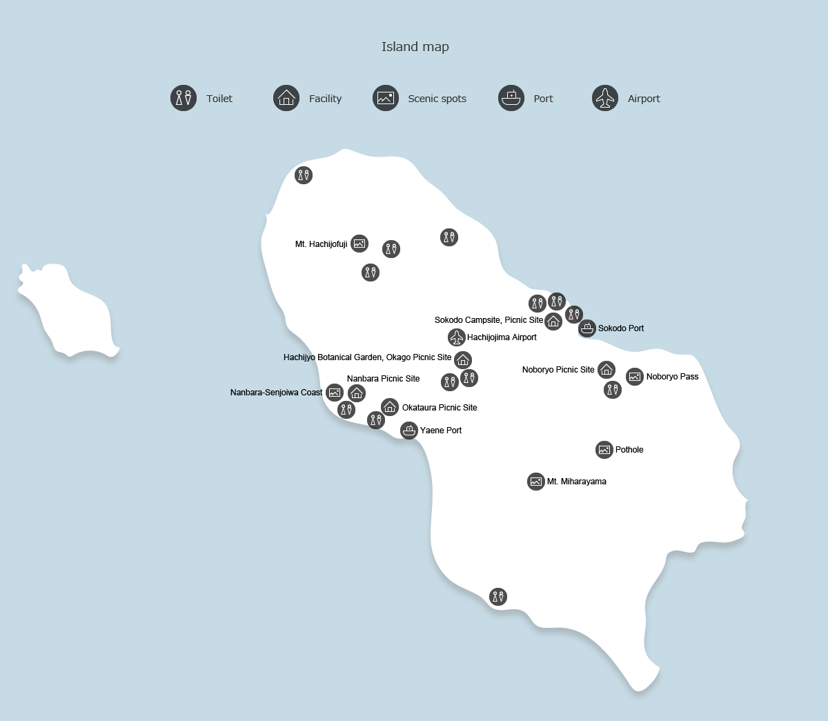 Map of Hachijojima Island