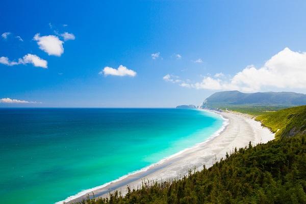 Long white beaches of Niijima Island