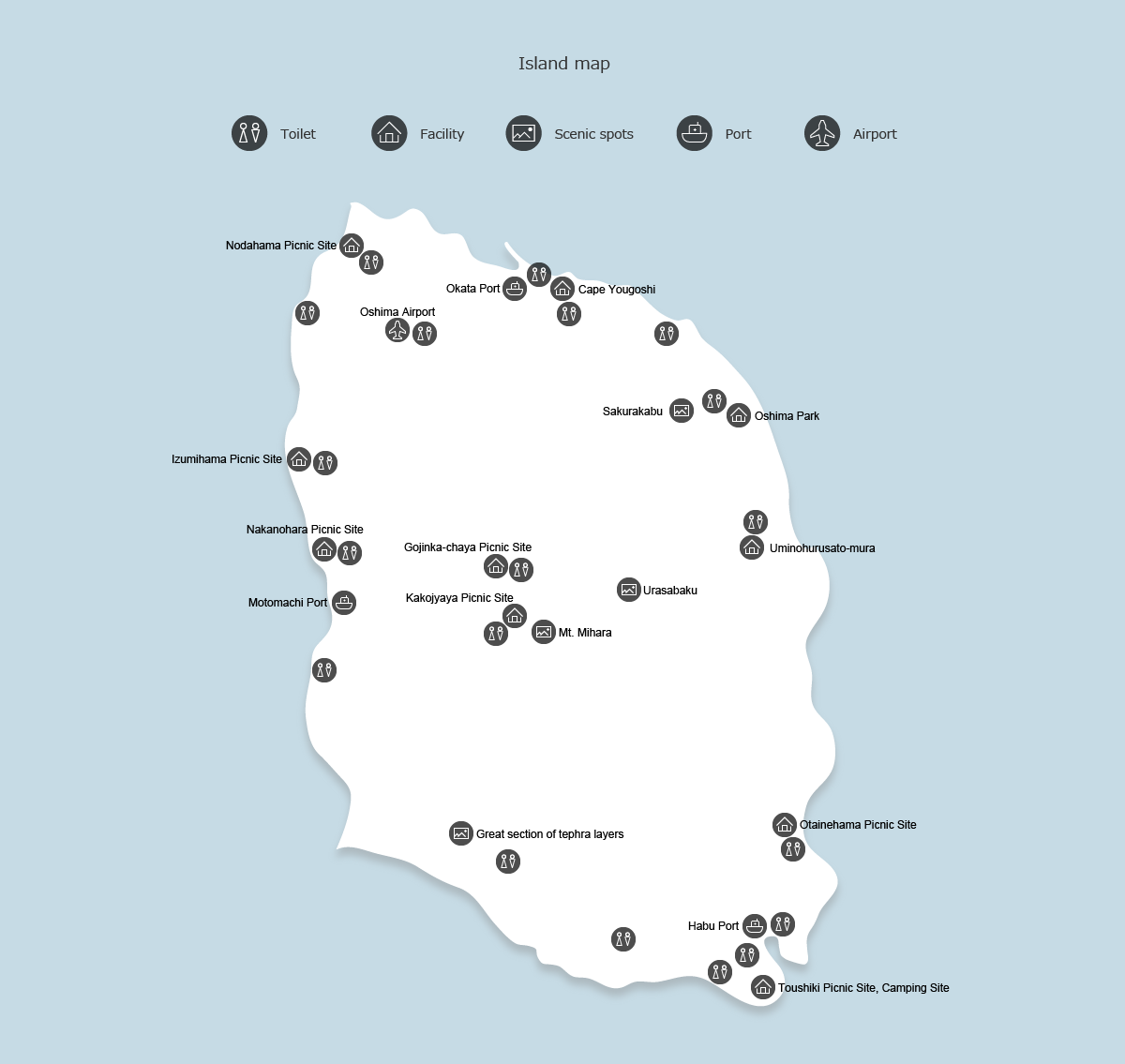 map of Oshima Island