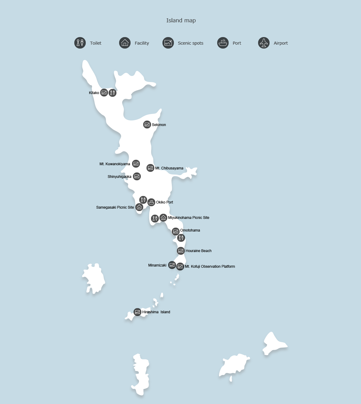 Map of Hahajima Island