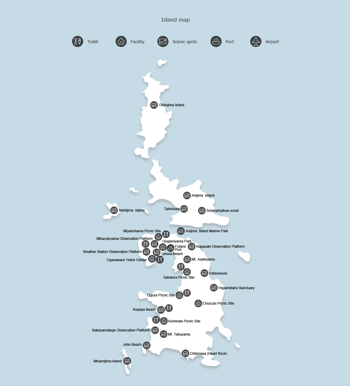 map of Chichijima Island
