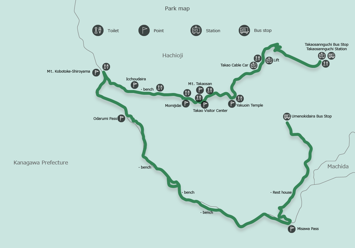 Map of The Lake Trail (Mizuumi no michi)