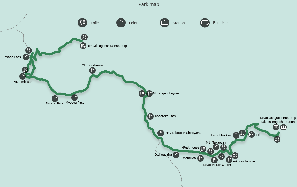Map of The Bird Trail (Tori no michi)