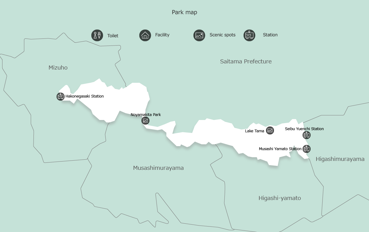 Map of Metropolitan Sayama Natural Park