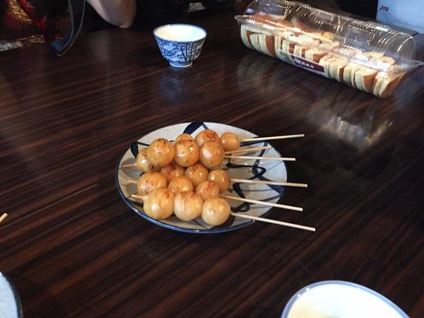 Grilled rice dumplings