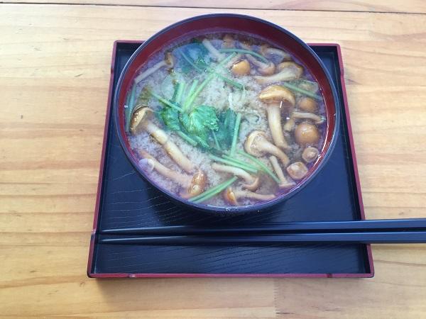 Mt. Kobotoke-Shiroyama: Nameko mushroom soup