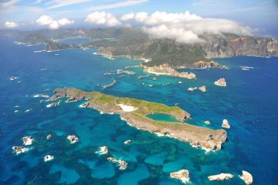 南島と父島の写真