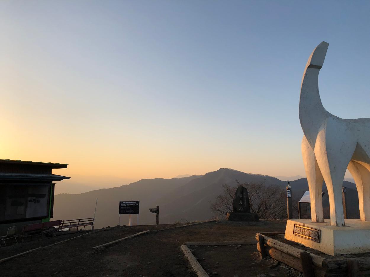 陣場山からの夕日