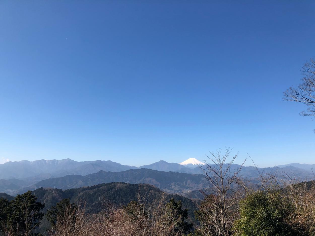 高尾山頂からの富士山