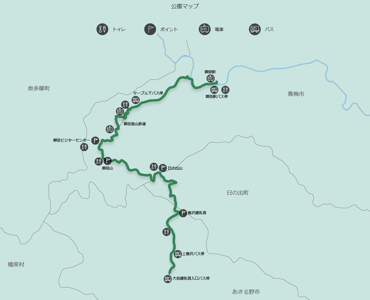 杉の木陰のみちの地図