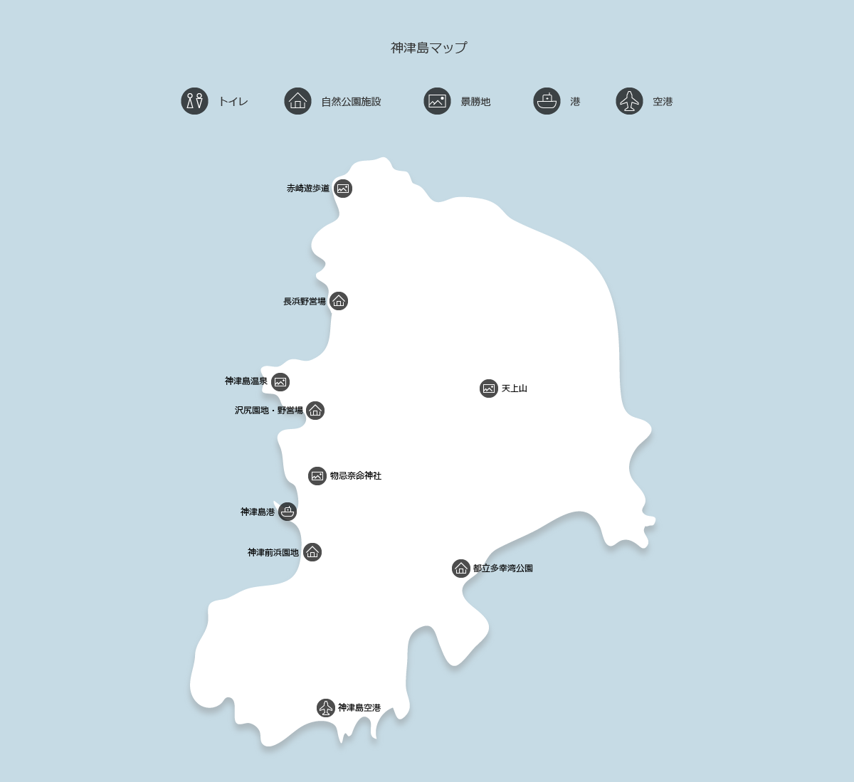 神津島の地図