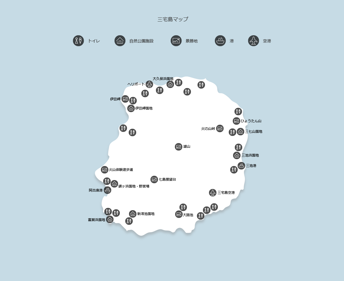 三宅島の地図