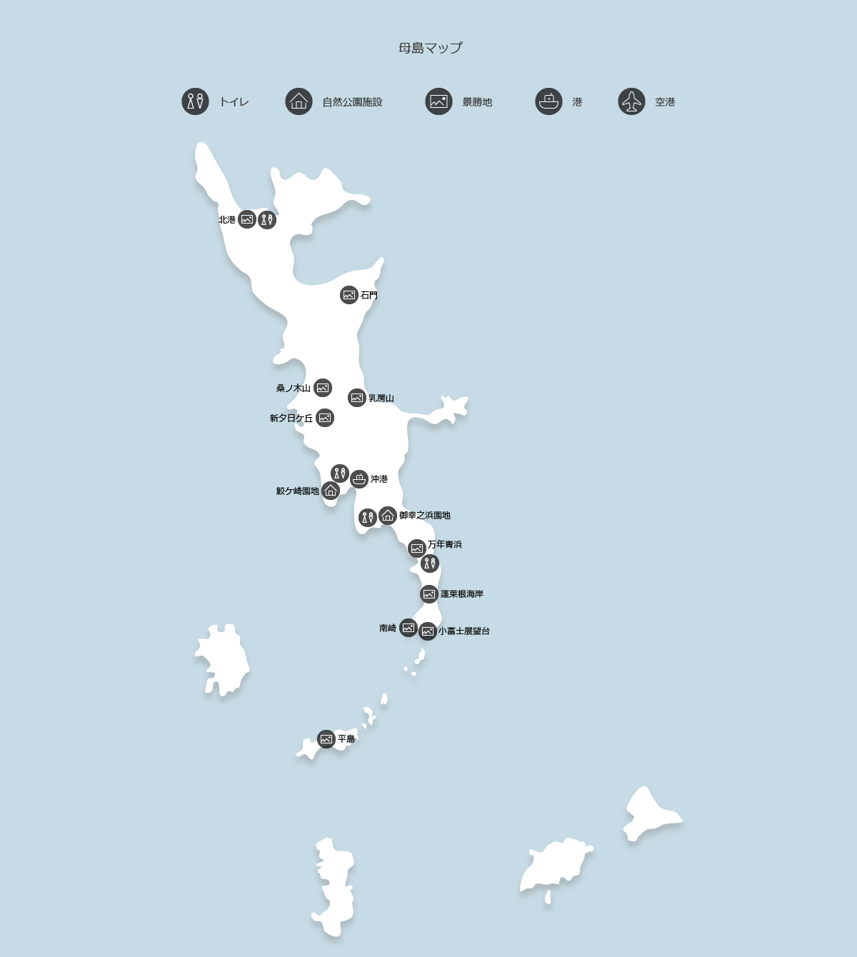 母島の地図